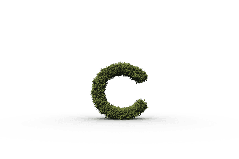 transparent green leaf letter c illustration on transparent surface - Download Free Stock Videos Pikwizard.com