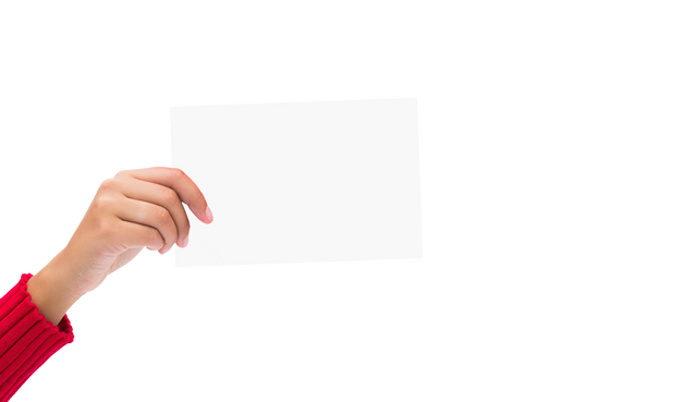 Hand Holding Blank Paper on Transparent Background for Message Concept - Download Free Stock Videos Pikwizard.com