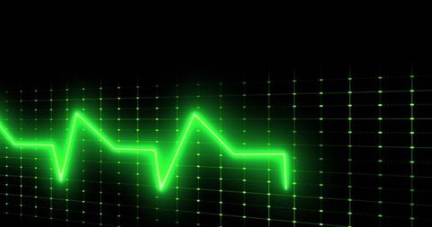 Vibrant Green Cardiograph on Black Background - Download Free Stock Images Pikwizard.com