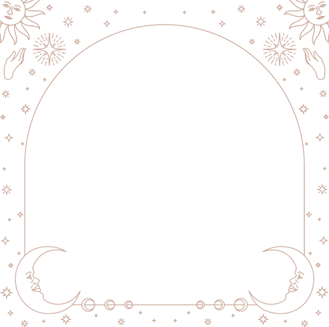 transparent celestial frame with sun and moon illustrations - Download Free Stock Videos Pikwizard.com