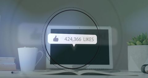 Social Media Engagement Concept with Like Icon