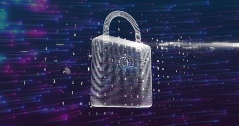 Futuristic Digital Padlock Symbolizing Online Security - Download Free Stock Images Pikwizard.com