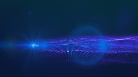 Digital Light Waves with Futuristic Glow