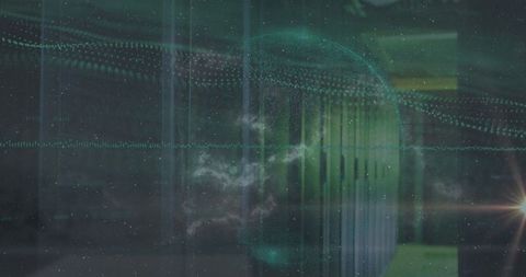 Futuristic Digital Data Transfer in Blurred Server Room - Download Free Stock Images Pikwizard.com