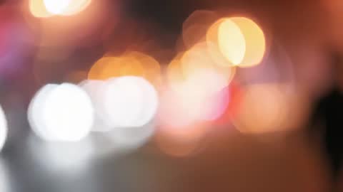 Mysterious Night Walk with Illuminated City Bokeh