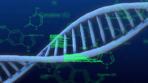 Animating DNA Strand with Scientific Data Overlay