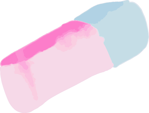dual-colored pink and blue pencil eraser on transparent background - Download Free Stock Videos Pikwizard.com