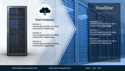 Tech Services Presentation with Modern Server Rack Focus - Download Free Stock Templates Pikwizard.com