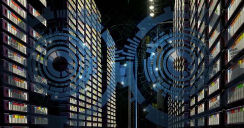 Advanced Data Handling in Futuristic Server Room