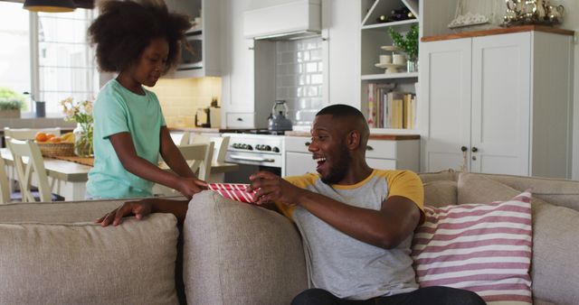 Father and Daughter Spending Quality Time in Cozy Living Room - Download Free Stock Images Pikwizard.com