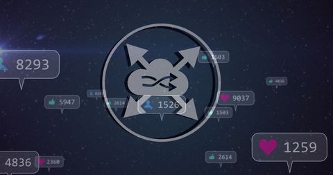 Global network and social media connections background