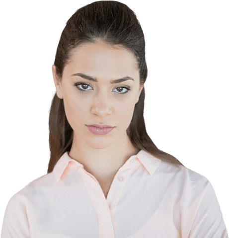 Confident Young Woman with Transparent Background