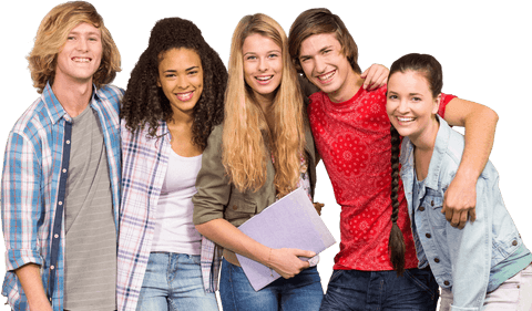diverse cheerful students smiling in transparent background - Download Free Stock Videos Pikwizard.com