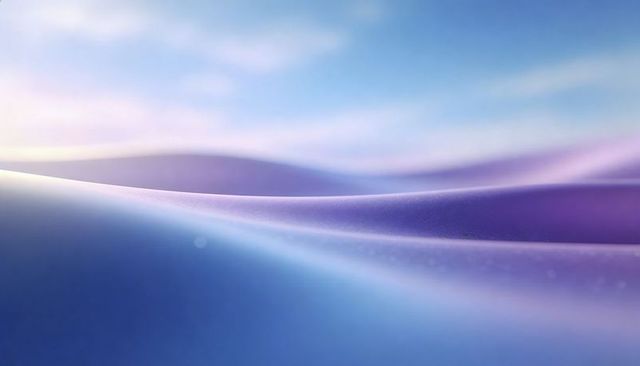 Dreamy pastel gradient waves creating smooth serene abstract dunes for backgrounds