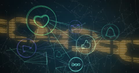 Digital Network Security Chain Conceptual Illustration