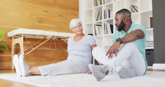 Senior Woman and Physical Therapist Stretching in Rehabilitation Session - Download Free Stock Images Pikwizard.com