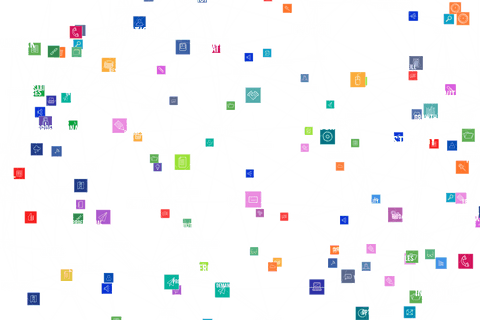 Interconnected Network of Colorful Icons on Transparent Background - Download Free Stock Videos Pikwizard.com