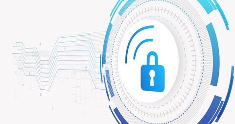 Abstract Cybersecurity with Padlock and Network Connections - Download Free Stock Images Pikwizard.com