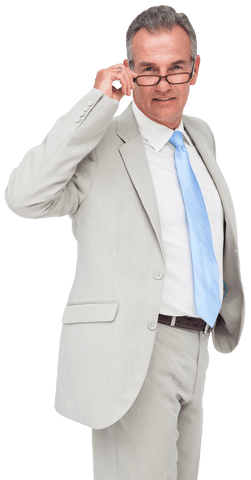 Confident Businessman Wearing Glasses Transparent Background - Download Free Stock Videos Pikwizard.com
