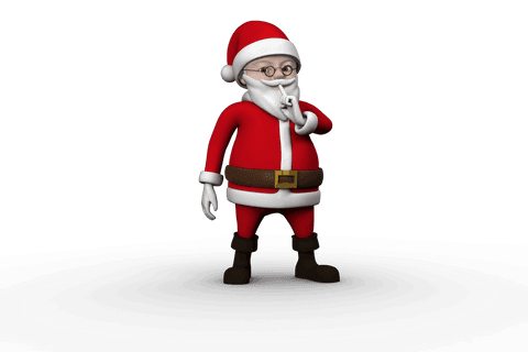 Santa Claus Standing On Transparent Background, Christmas Illustration
