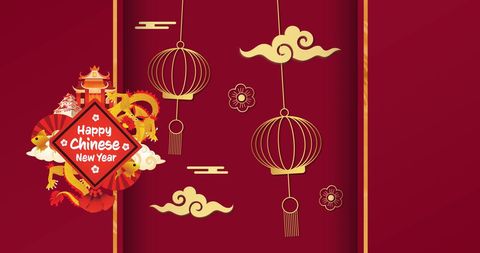 Traditional chinese new year celebration background design