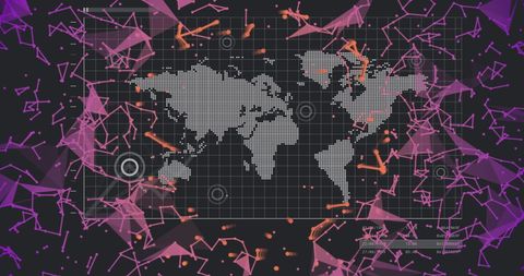 digital world map interface with network connectivity - Download Free Stock Images Pikwizard.com