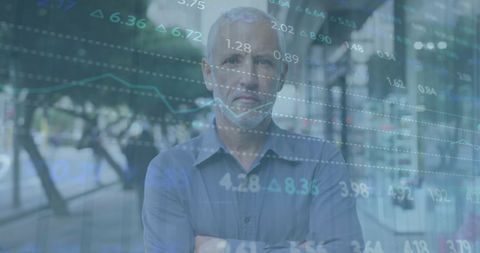 businessman's determined expression amidst financial data projections - Download Free Stock Images Pikwizard.com