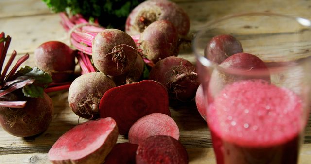 Fresh Beetroots and Beetroot Juice on Rustic Table - Download Free Stock Images Pikwizard.com