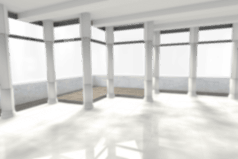 transparent room with columns reflecting modern architecture - Download Free Stock Videos Pikwizard.com