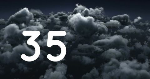 Ominous Storm Clouds With Prominent White Number - Download Free Stock Images Pikwizard.com