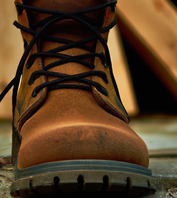 Close up of boot on wooden background created using generative ai technology - Download Free Stock Photos Pikwizard.com