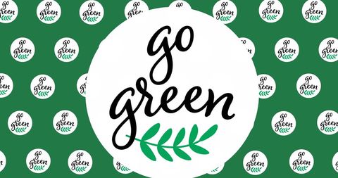 Go Green Pattern Promoting Sustainability and Ecology Awareness