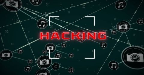 digital hacking concept with multimedia network connections - Download Free Stock Images Pikwizard.com
