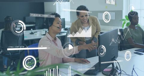 Augmented Reality in Business Office Analysis & Networking - Download Free Stock Images Pikwizard.com