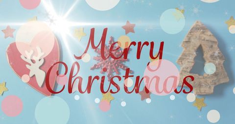 Festive Merry Christmas Greetings Among Sparkling Decorations