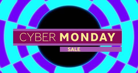 Vibrant cyber monday sale banner with futuristic glow