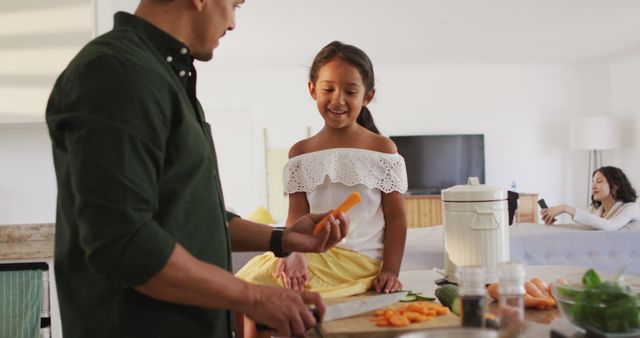 Father and Daughter Enjoying Quality Time Cooking in Kitchen - Download Free Stock Images Pikwizard.com