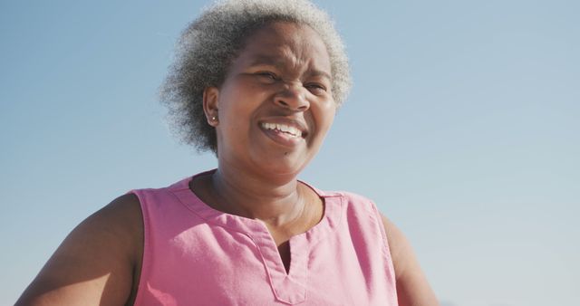 Senior Woman Enjoying Sunlight Outdoors - Download Free Stock Images Pikwizard.com