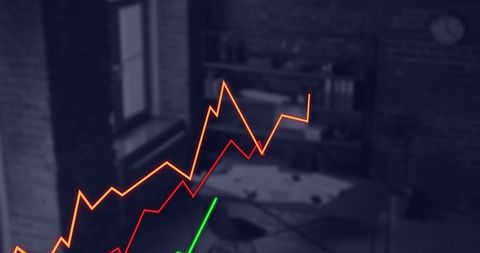 Rise of Financial data processing over empty office