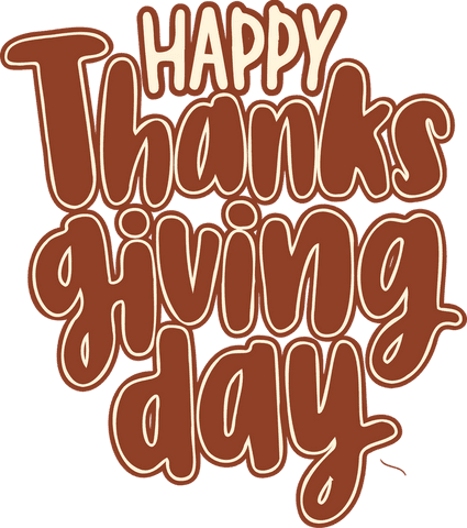 Happy Thanksgiving Day Cursive with Transparent Background - Download Free Stock Videos Pikwizard.com
