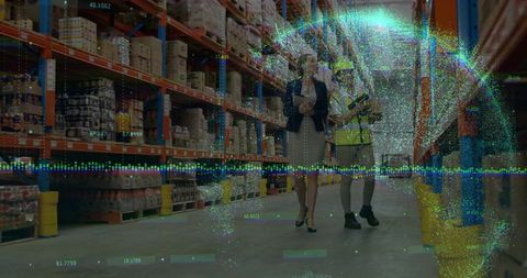 People Management in Busy Warehouse Environment with Digital Overlay