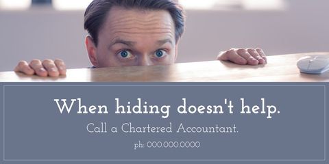 stressed businessman peeking over desk advertising financial help - Download Free Stock Templates Pikwizard.com