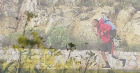 Inspirational hike: man with prosthetic leg exploring nature