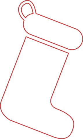 transparent red outline christmas stocking icon illustration - Download Free Stock Videos Pikwizard.com