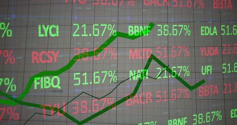 Dynamic Stock Market with Percentage Fluctuations - Download Free Stock Images Pikwizard.com