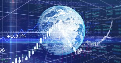 Global Financial Data Processing in Digital Interface - Download Free Stock Images Pikwizard.com