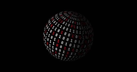 Globe with Binary Code Spinning: Digital Data Concept - Download Free Stock Images Pikwizard.com