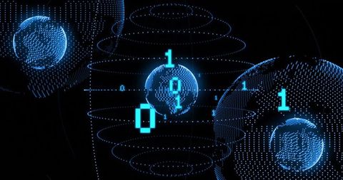 Futuristic Planetary Rotations with Binary Codes and Network Rings