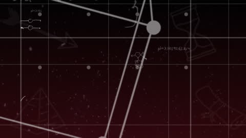 Abstract Mathematical Diagram on Black Background