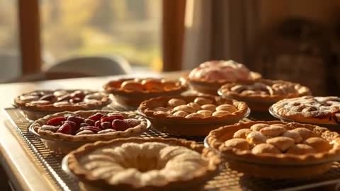 Sunlit Pastry Collection in Cozy Culinary Setting
